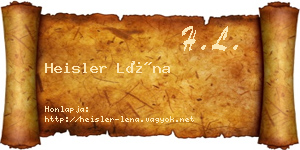 Heisler Léna névjegykártya